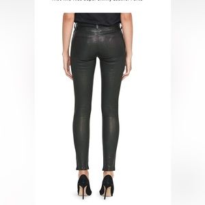 Hudson Nico mid-rise super skinny 100% lamb leather jean pants